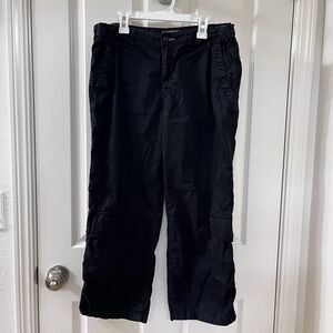 MASON’S Woman Rites Black Cropped Cargo Pants Italy Cotton Woman's Size 48 US 12